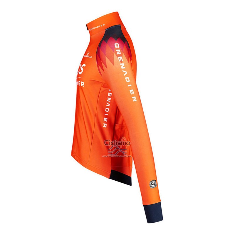 Ineos Grenadiers Ropa Ciclismo Culotte Largo 2023 Mangas Largas Naranja